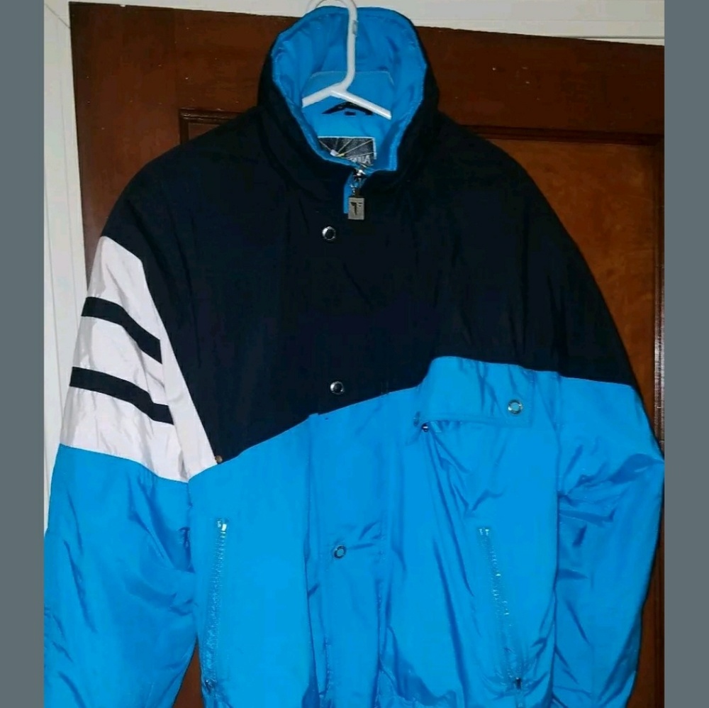 Mens vtg tyrolla ski jacket like new blue coat